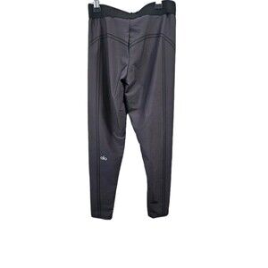 ALO YOGA-AIRLIFT HIGH WAIST SUIT UP Gray Blk Sz M Pre-owned  Athletic Gym